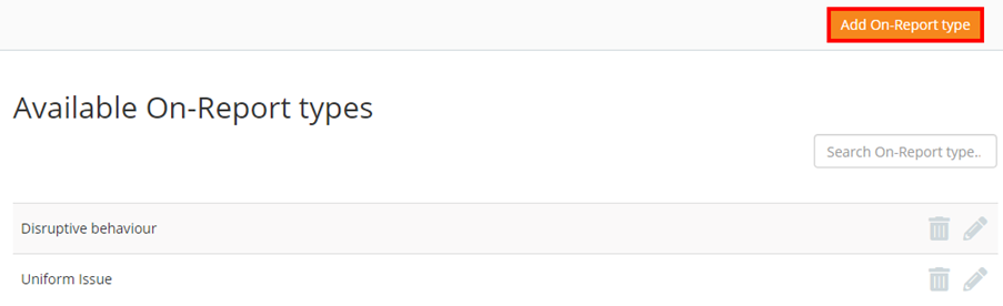 Class Charts add on report type button