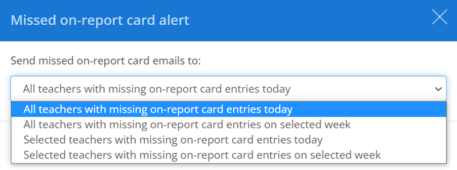 Class Charts missed on-report card alert