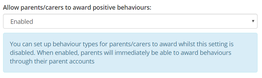 Class Charts allow parent behaviour setting