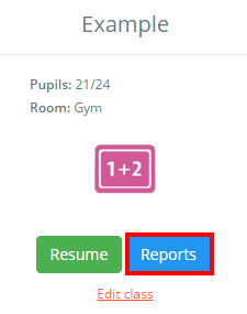 Class Charts reports button
