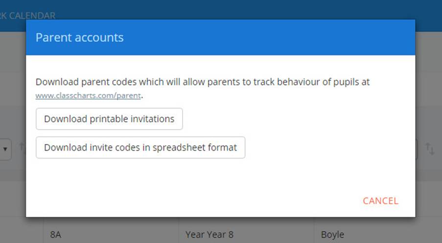 Class Charts parent account access
