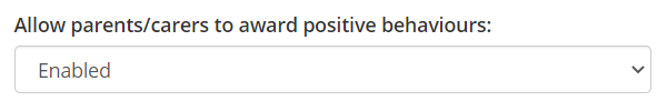 Class Charts allow parents carers to award positive behaviours