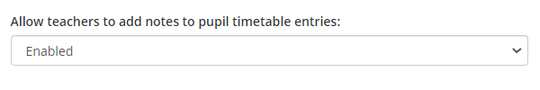 Class Charts allow teachers to add notes to pupil timetable entries