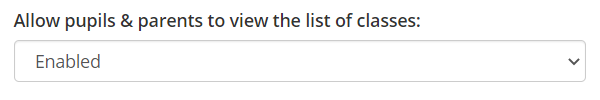 Class Charts allow pupils and parents to view the list of classes