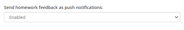 Class Charts send homework feedback as push notifications