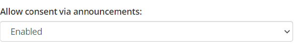 Class Charts allow consent via announcements