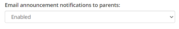 Class Charts Email announcement notifications to parents