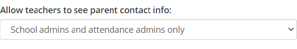 Class Charts allow teachers to see parent contact info