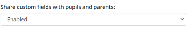 Class Charts share custom fields with pupils and parents