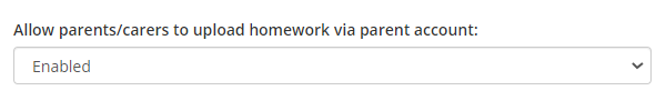 Class Charts Allow parents carers to upload homework via parent account