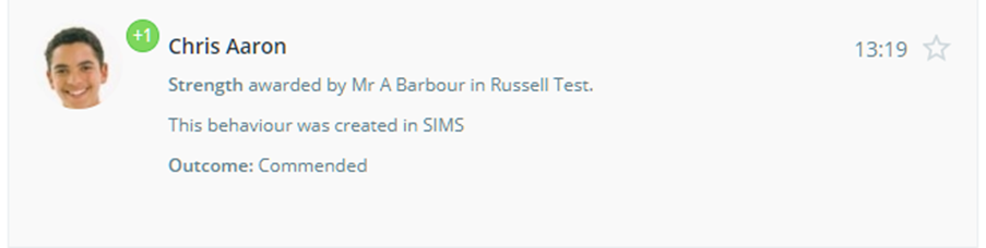 Class Charts sims behaviour example