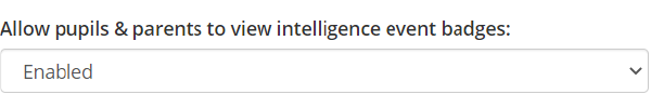 Class Charts allow pupils and parents to view intelligence event badge