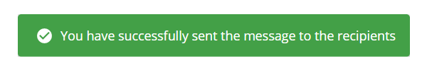 Class Charts you have successfully sent the message conformation
