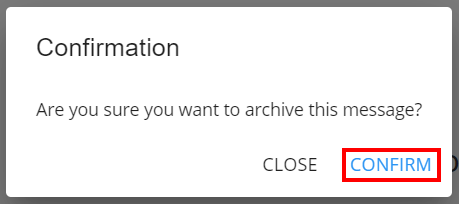 Class Charts archive message confirmation popup