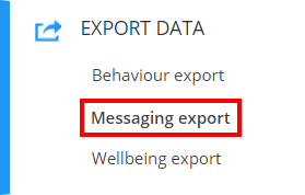 Class Charts messaging export button