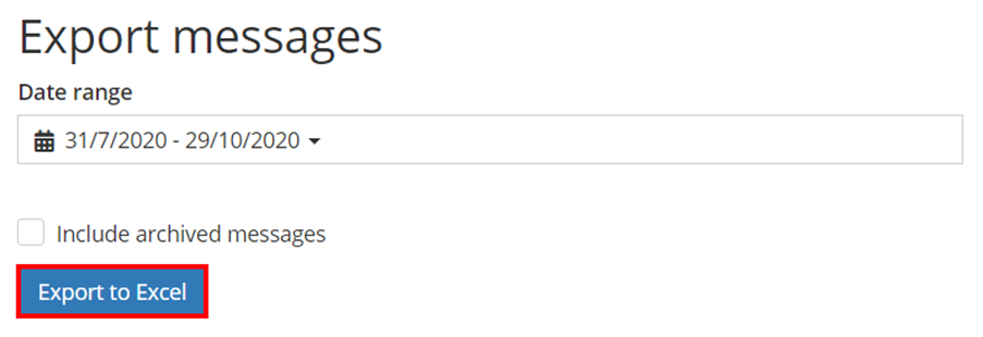 Class Charts comms export to excel button