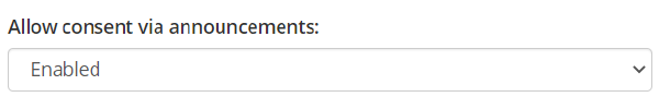 Class Charts allow consent via announcements