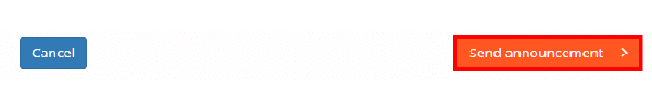 Class Charts cancel and send announcement buttons