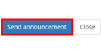 Class Charts send announcement button