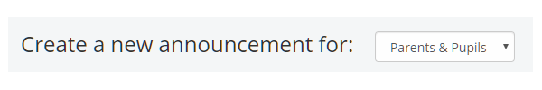 Class Charts create a new announcement for