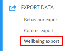 Class Charts wellbeing export button