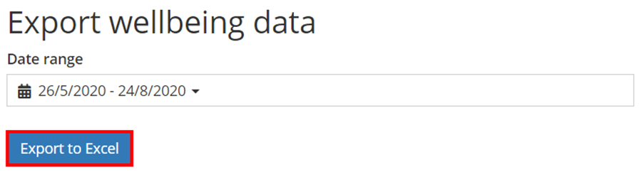 Class Charts export wellbeing data button