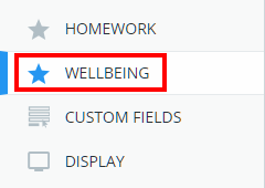 Class Charts wellbeing settings option