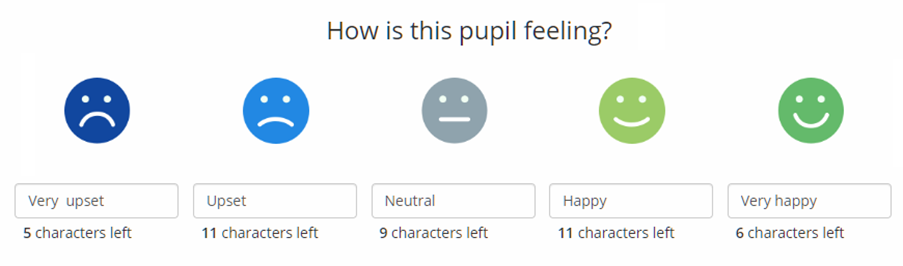 Class Charts wellbeing face labels