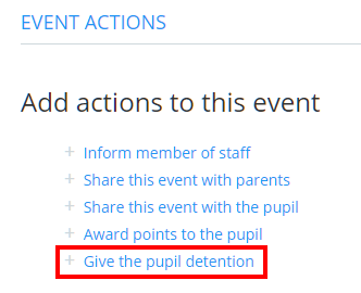 Class Charts intel event detention action