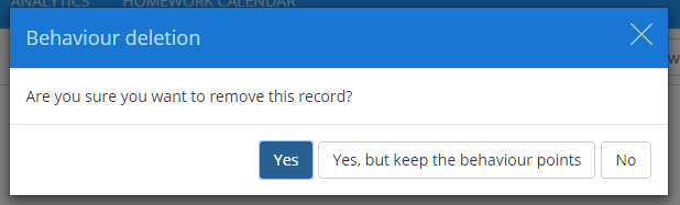 Class Charts delete detention popup
