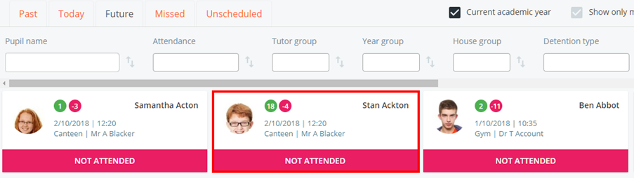 Class Charts detentions menu detention