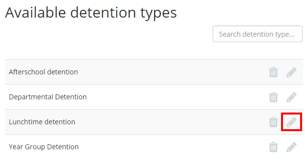 Class Charts search detention