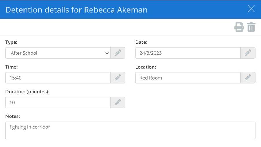 Class Charts detention details