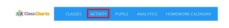 Class Charts activity button
