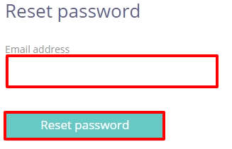 Provision Map reset password button