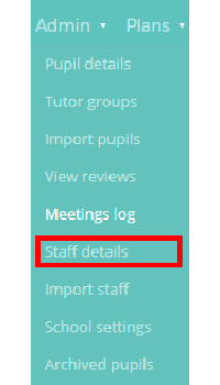 Provision Map staff details tab