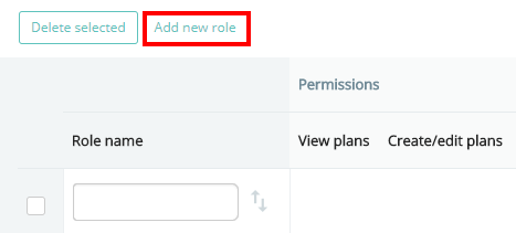 Provision Map add new role button