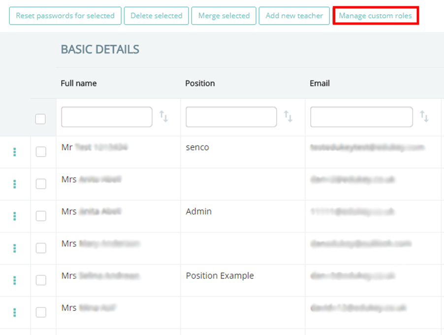 Provision Map manage custom roles button