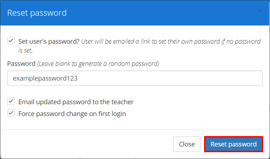 Provision Map reset_password_button click
