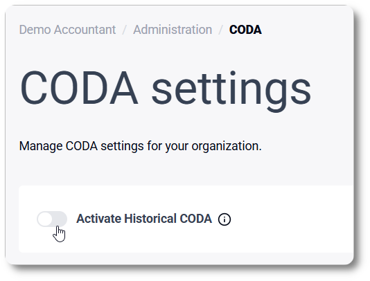 Historical CODA: switch on the toggle
