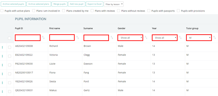 Provision Map filter_options
