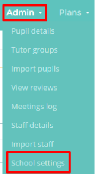 Provision Map School Settings button