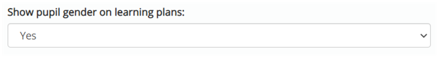 Show gender on learning plans button