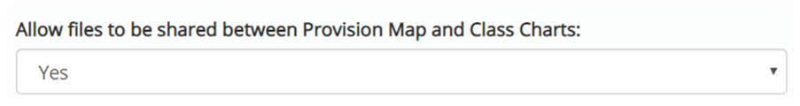 Files between Provision Map and Class Charts button