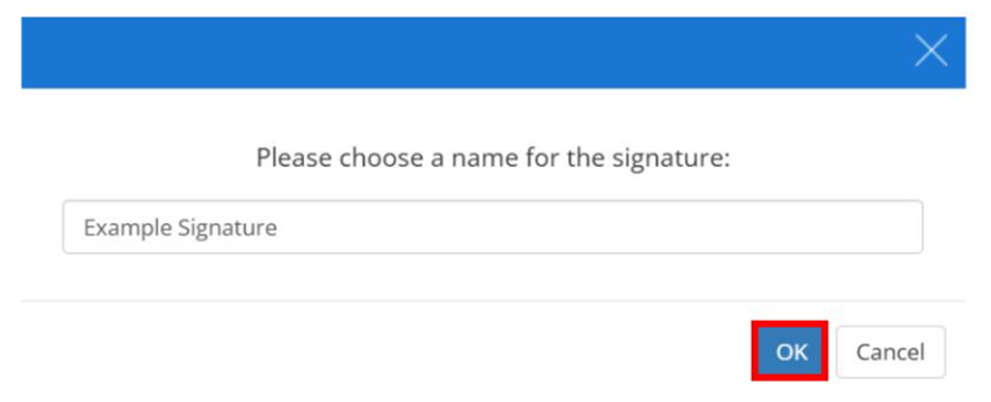 Provision Map choose signature name