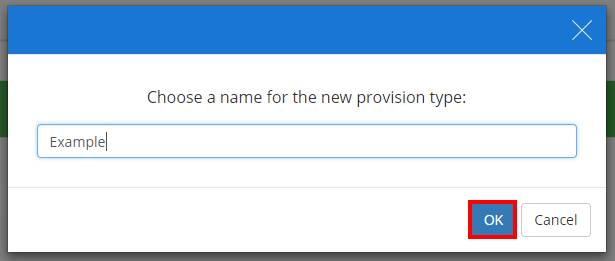 Provision Map name provision type