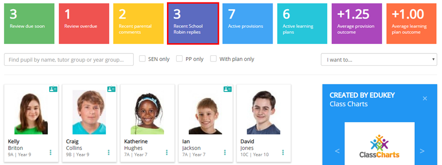 Provision Map homepage school robins