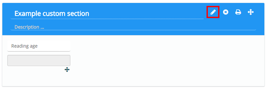 Provision Map edit section button