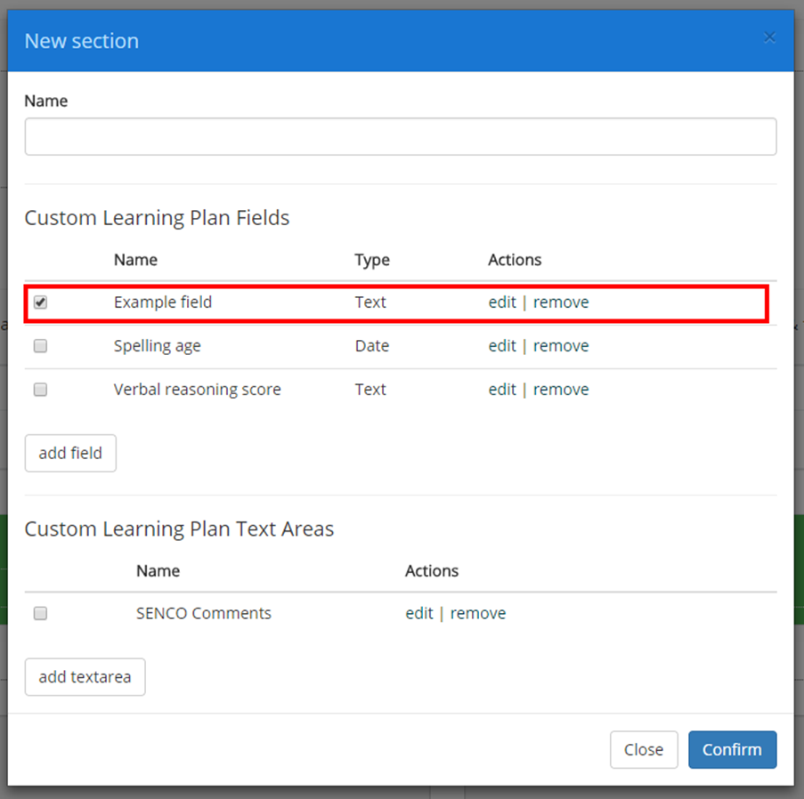 Provision Map added field