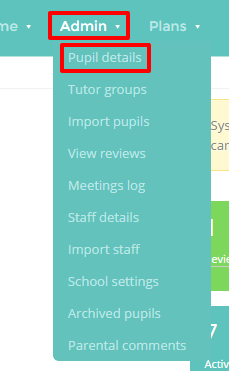 Provision Map admin-pupil-detials